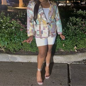 Print blazer